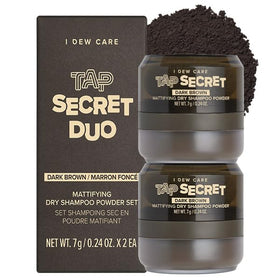 I DEW CARE Tap Secret Dark Brown packaging shown for brunettes on the go.