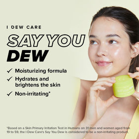 I DEW CARE dual-layer gel top with lemon extract delivers a refreshing antioxidant boost.