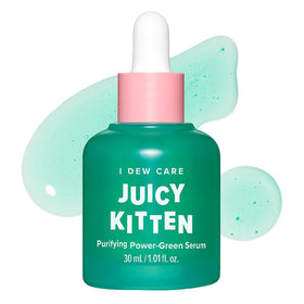 I DEW CARE Juicy Kitten serum bottle closeup for a refreshing purifying ritual.
