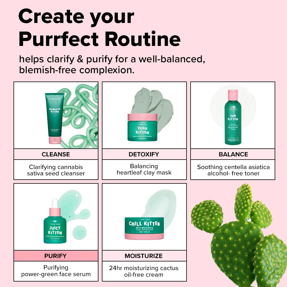 I DEW CARE Juicy Kitten Korean skincare line symbolizing clean, vegan routines.