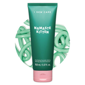 I DEW CARE Namaste Kitten bottle shows a gentle cleanser for blemish-prone skin.