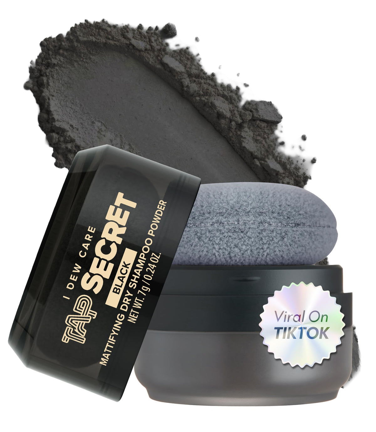 I DEW CARE Tap Secret Biotin Dry Shampoo front view in brunette shade, refreshing oily roots
