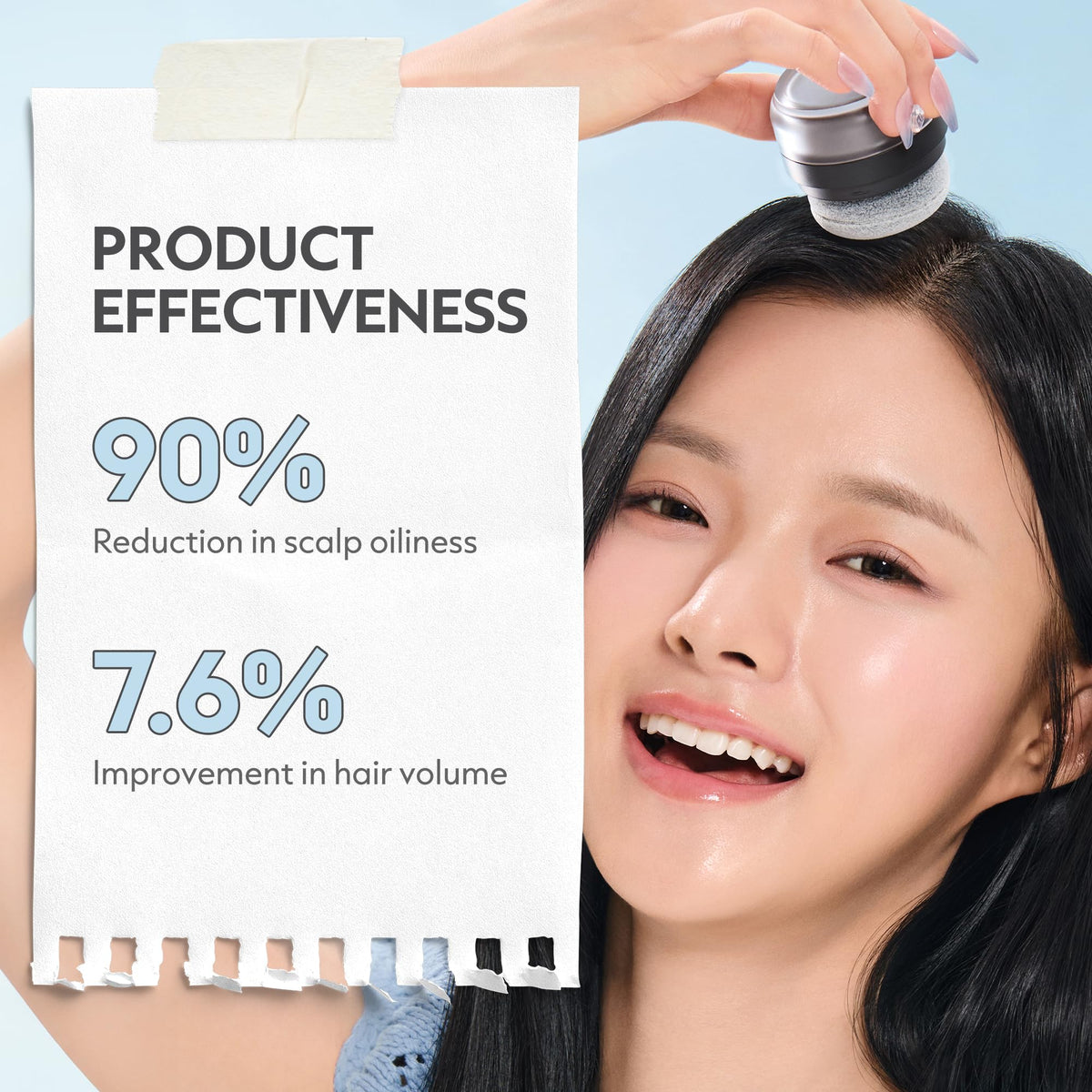 I DEW CARE Tap Secret Biotin Dry Shampoo vegan, benzene-free formula refreshing hair