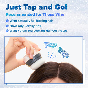 I DEW CARE Travel-size dry shampoo bottle for portable styling.