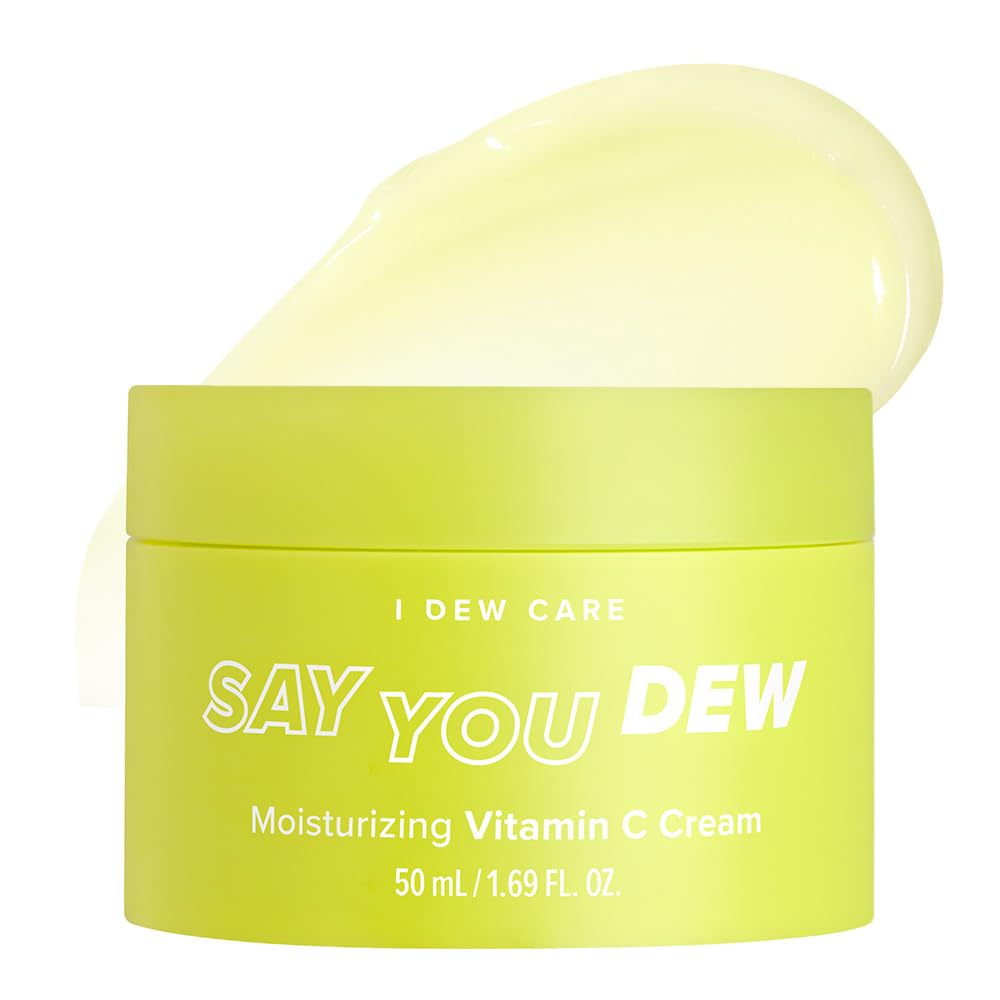 I DEW CARE Vitamin C Face Moisturizer Say You Dew tub for radiant, hydrated skin.