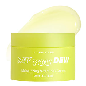 I DEW CARE Vitamin C Face Moisturizer Say You Dew tub for radiant, hydrated skin.