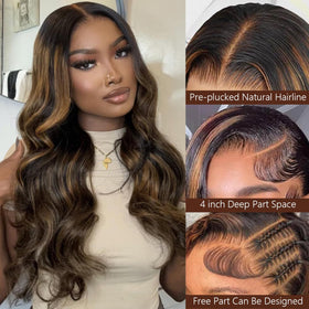 IDHERE Body Wave Lace Front Wig, natural volume and versatile styling.