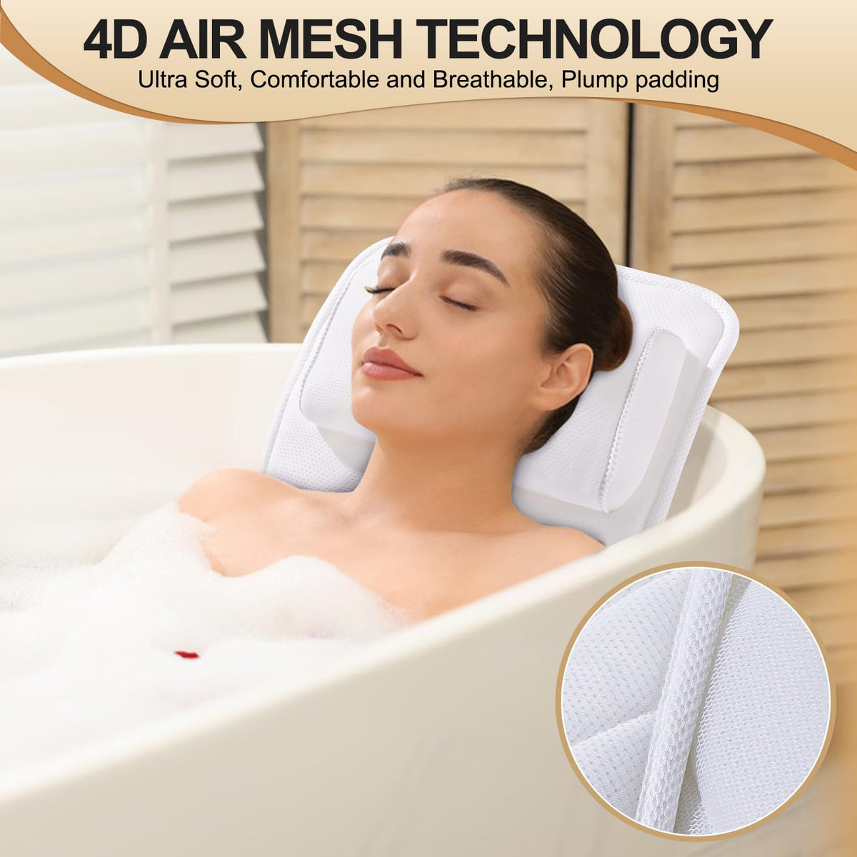 Idle Hippo bath pillow with back and shoulder support enhances bath comfort.