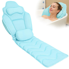 Idle Hippo full-body bath pillow covers 61-inch tub area for complete comfort.