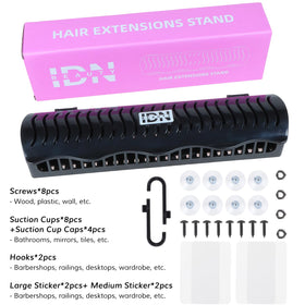 IDN BEAUTY Hair Extension Holder Stand bathroom setup ideal for daily care routines.