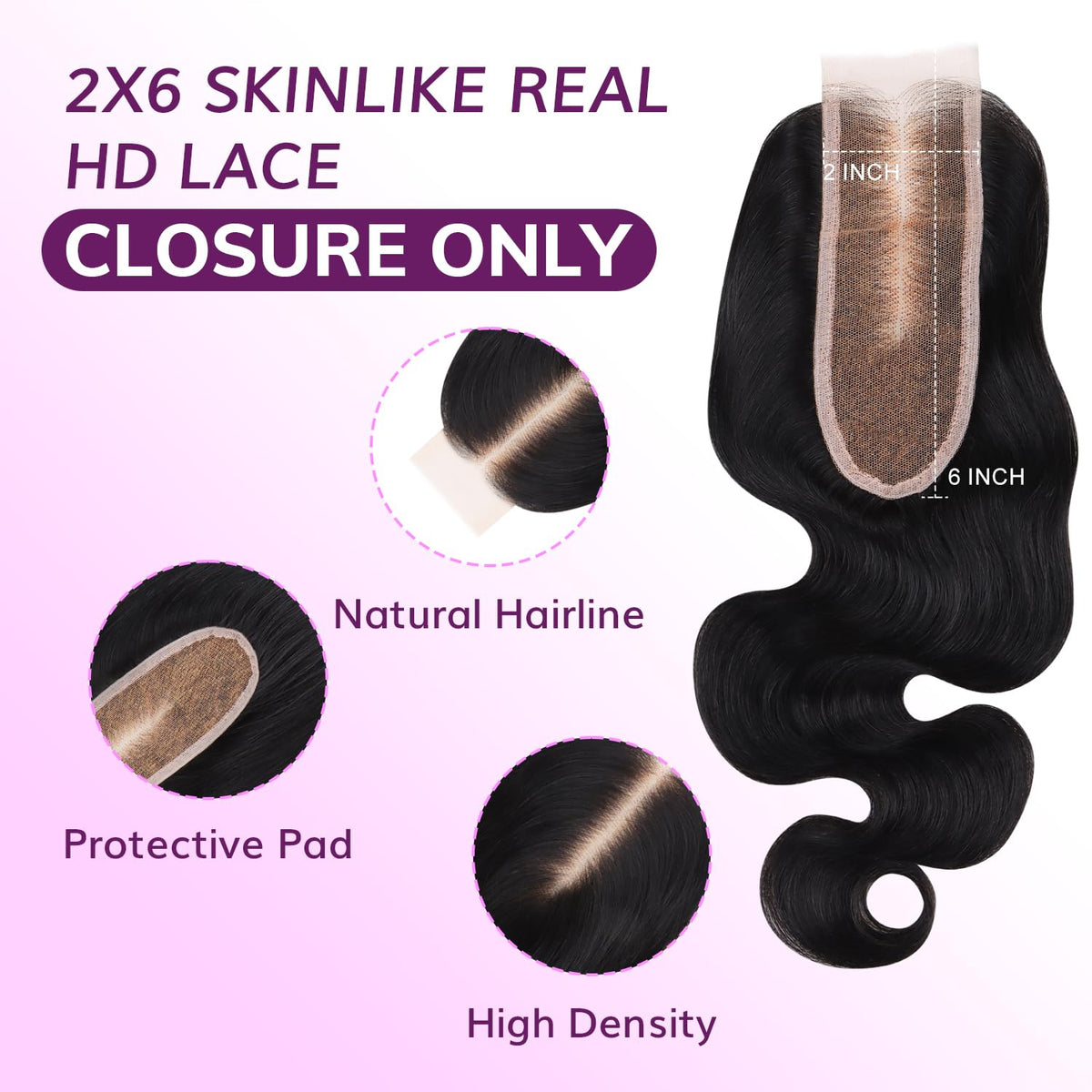 IDN BEAUTY 0.1mm Swiss HD lace close-up shows ultra-thin invisibility