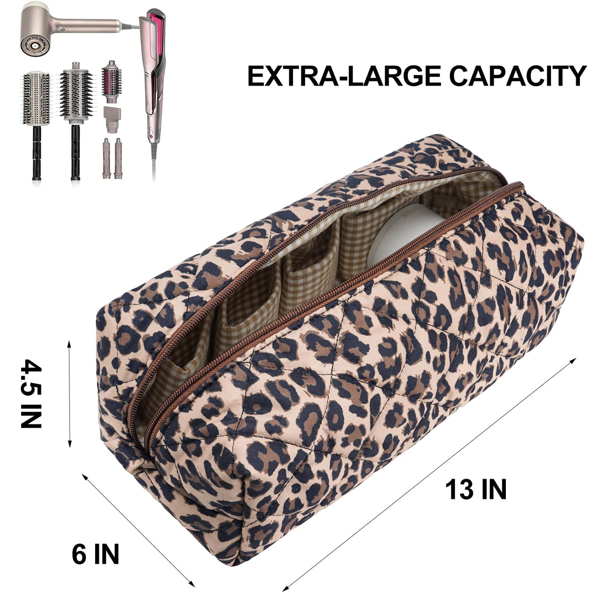 idoltimes Dyson Airwrap compatible bag securely holds styling tools