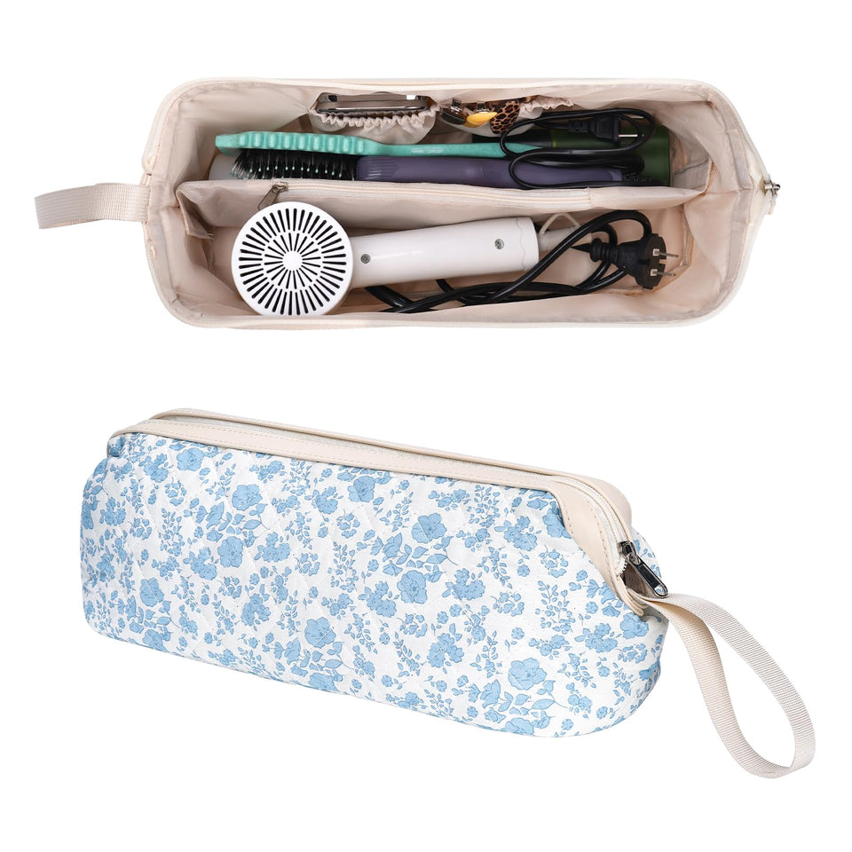 idoltimes travel bag front view, compact organizer for styling tools