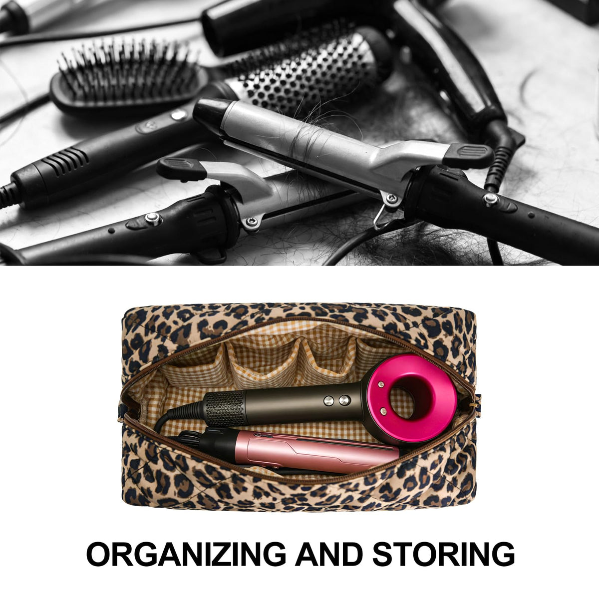 idoltimes hair tools travel bag interior padding cushions tools against impacts