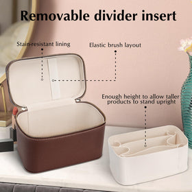 idoltimes makeup bag large capacity layout fits cosmetics and toiletries