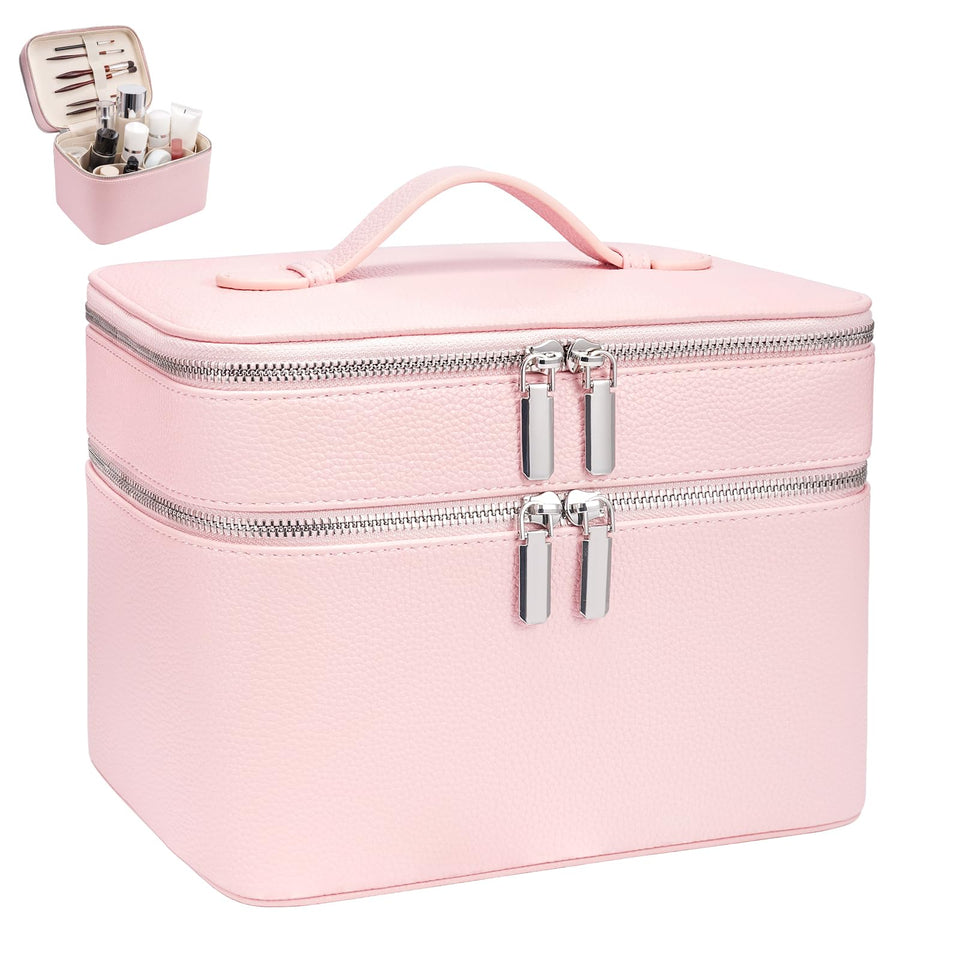 idoltimes makeup case with extra-large interior for organized packing