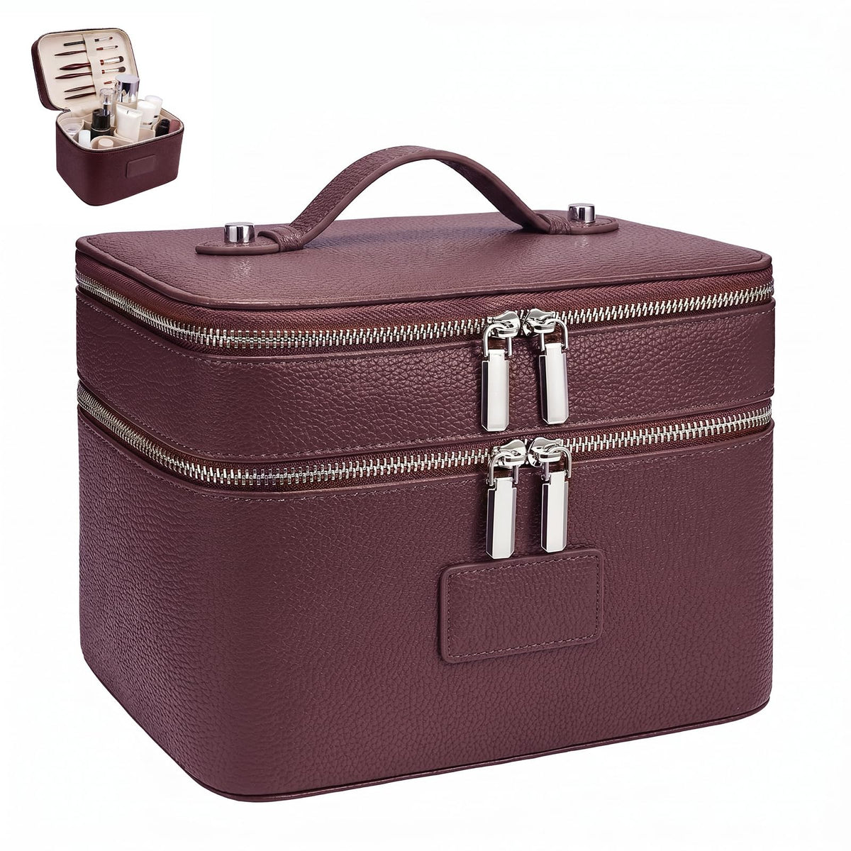 Idoltimes makeup-case-large-capacity demonstrates organized storage for cosmetics and tools.