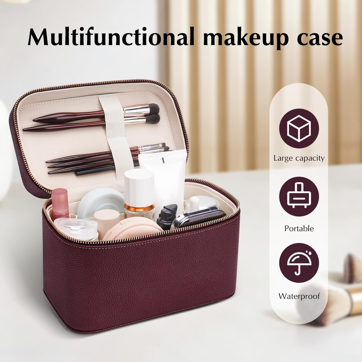 idoltimes makeup case compact and portable for on-the-go routines