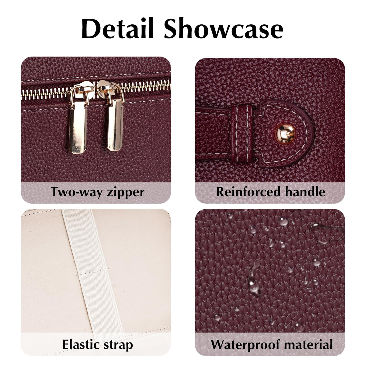 idoltimes makeup case waterproof leather keeps contents protected during travel