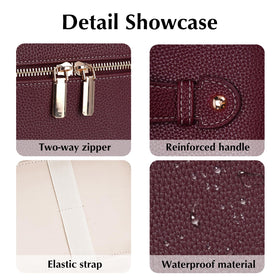 idoltimes makeup case waterproof leather keeps contents protected during travel