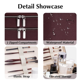Idoltimes two-tier-storage layout presents top and bottom compartments for neat organization.