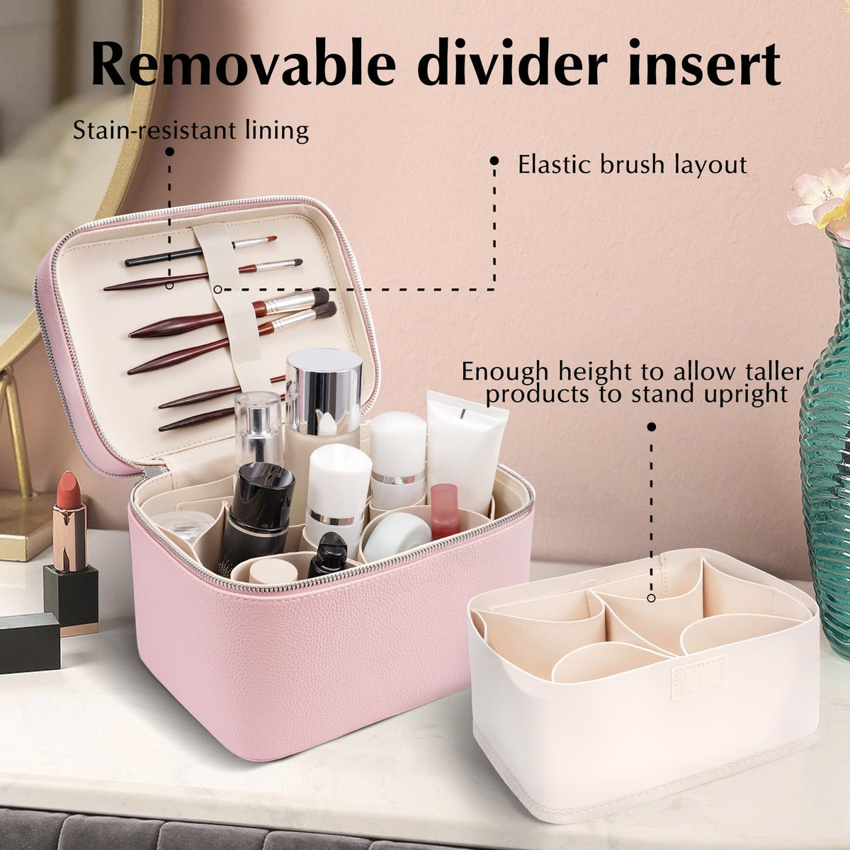 idoltimes waterproof leather case protecting cosmetics during travel