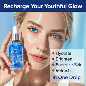 ID PLACOSMETICS EXO-V Plus Ampoule beads before activation and freshness seal.