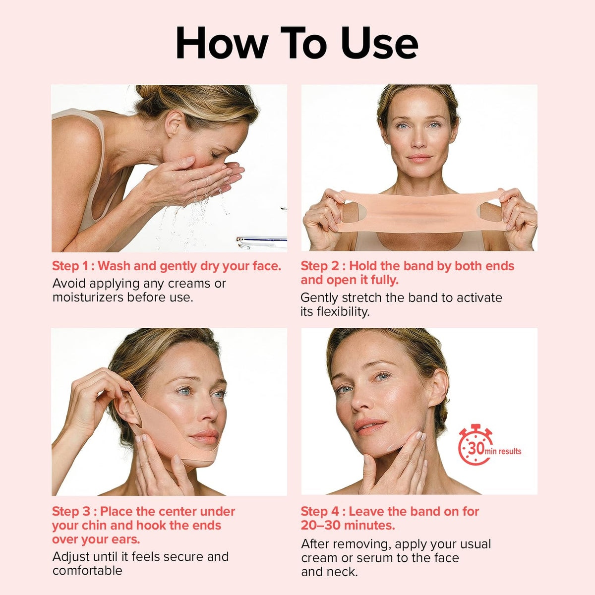 ID PLACOSMETICS Face Fit Minus Band V3 single-use sheet packaging.