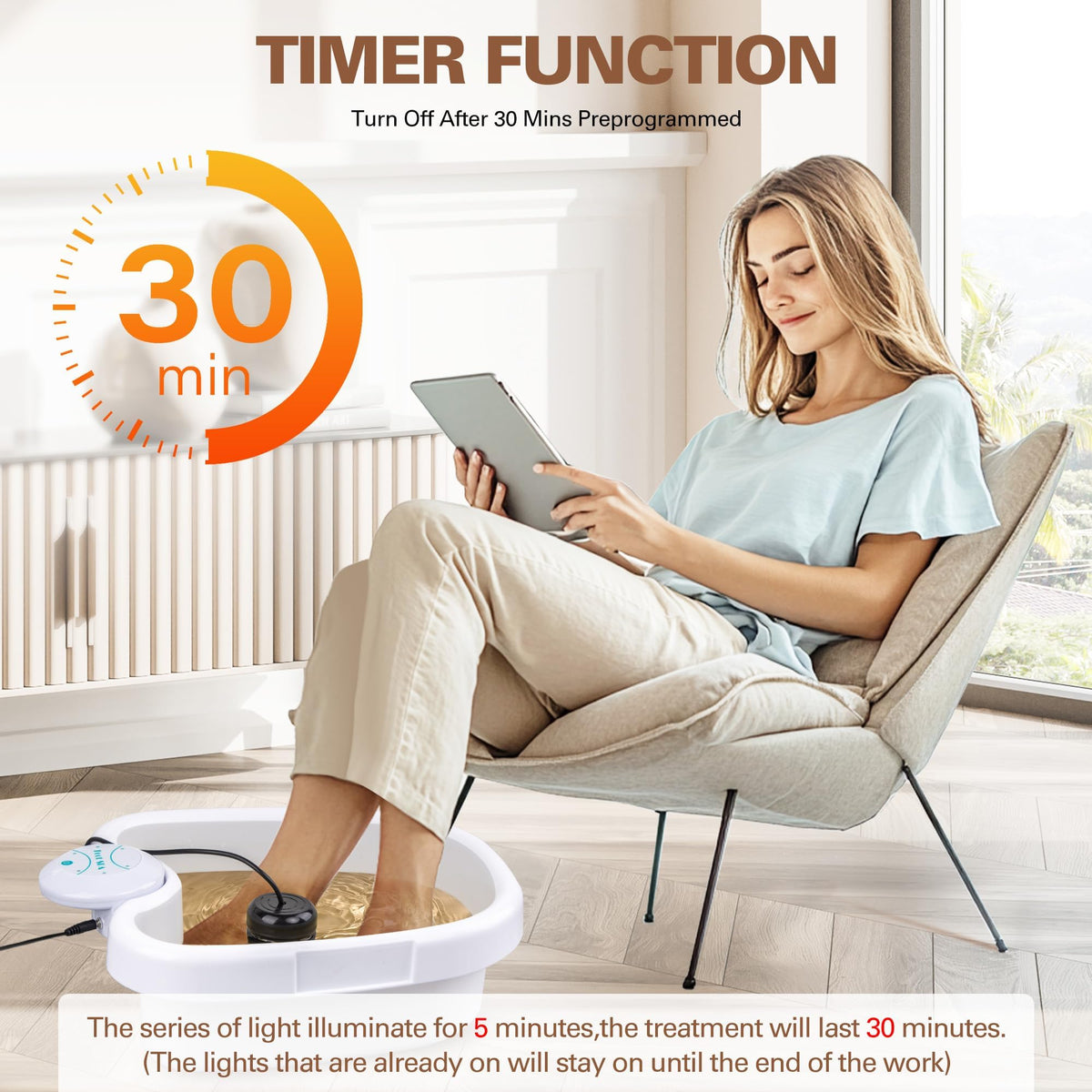 Idudbid ionic foot bath detox machine shows water color change during use