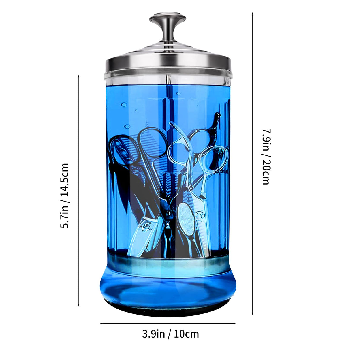 IEBARBER removable strainer basket helps keep hands away from disinfectant.