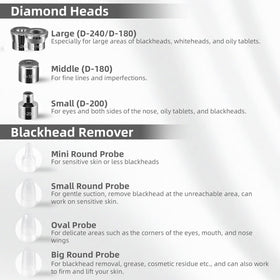 IeBilif Diamond tip close-up for precise exfoliation and blackhead reduction.