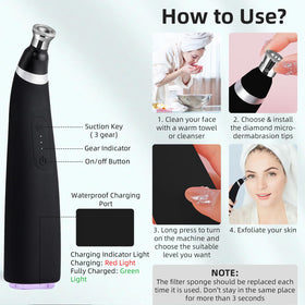 IeBilif three-level suction settings for sensitive to oily skin.