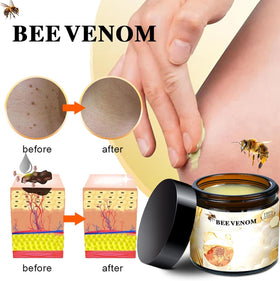 Swirl texture close-up of iekufes Bee Venom Cream, highlighting smooth, fast-absorbing formula.