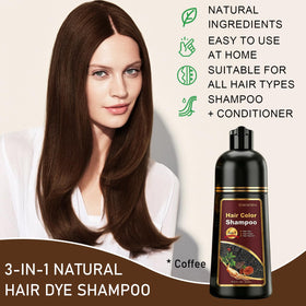 iemokoda hair dye shampoo coffee bubble application demonstrates easy, mess-free use