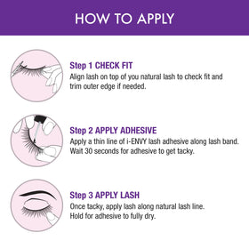 iENVY Lightweight lashes worn: comfortable all-day wear for sensitive lids.