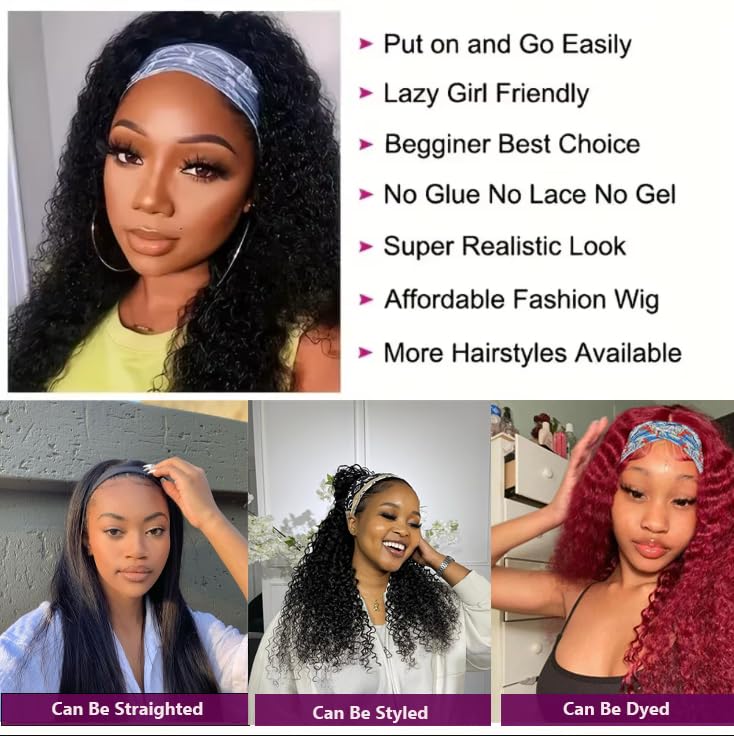 iesste glueless deep wave half wig for easy wear and secure fit.
