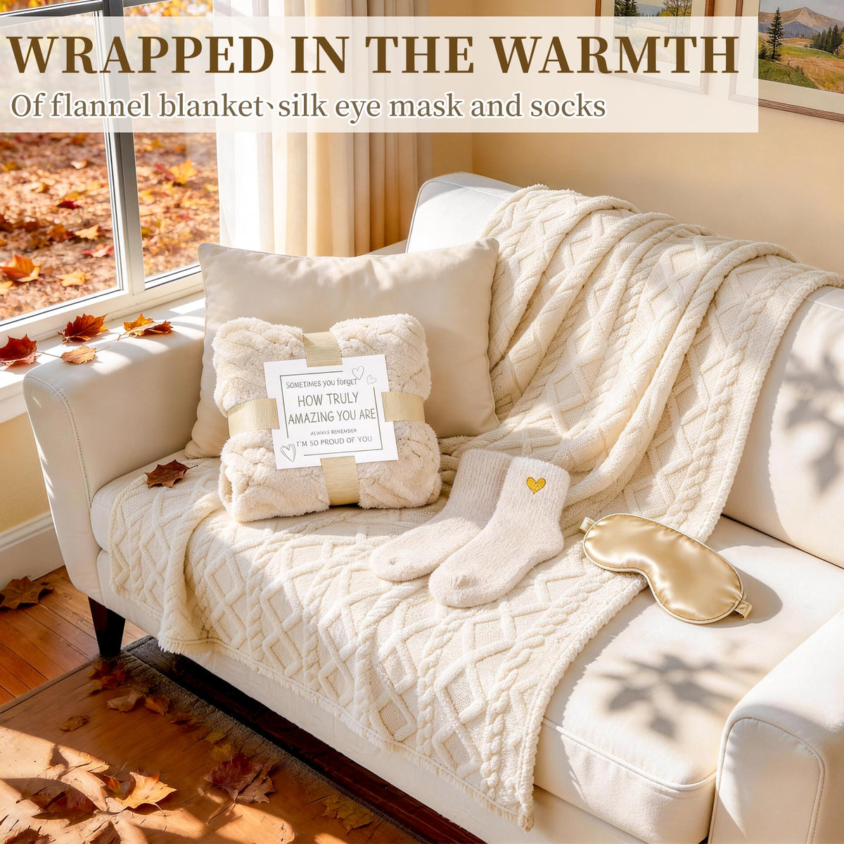 iFaveorr flannel blanket with tassels offering warm, cozy comfort