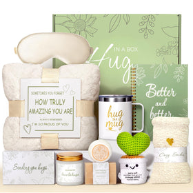 iFaveorr self-care spa gift basket in a white box, ideal for gifting