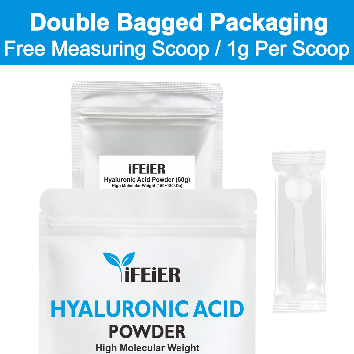 ifeier hyaluronic acid powder packaging pouch, convenient cosmetic-grade packaging