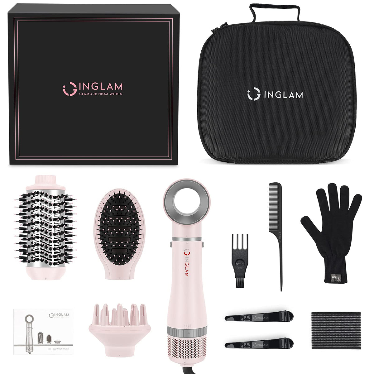 IG INGLAM straightening head closeup in use for smooth hair