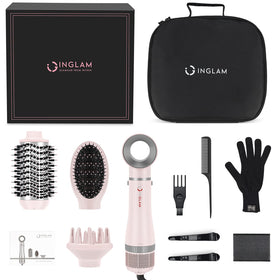 IG INGLAM straightening head closeup in use for smooth hair