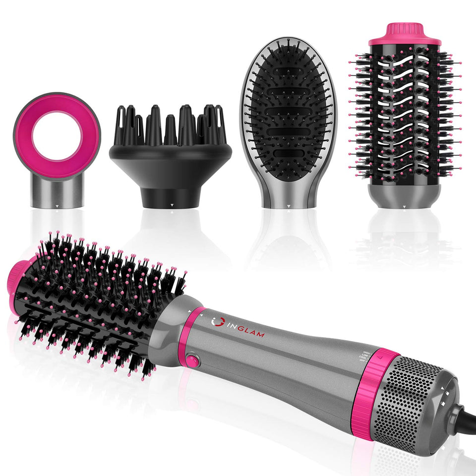 IG INGLAM 4 in 1 blowout brush with drying head for fast base styling