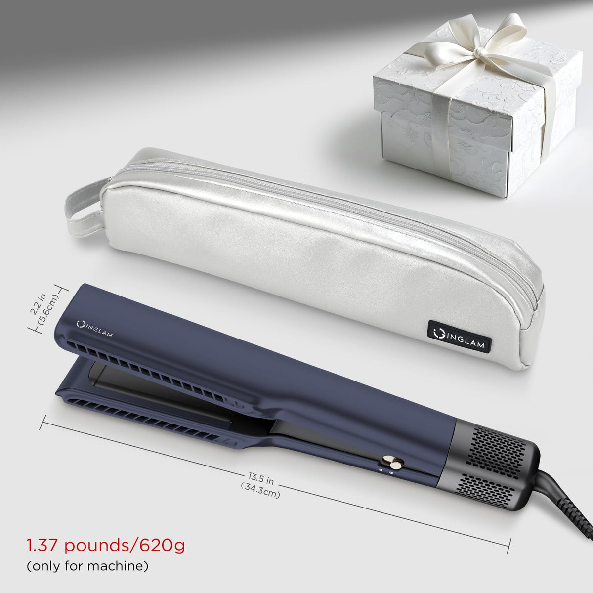 IG INGLAM Air Straightener compact storage case aids easy packing and travel.