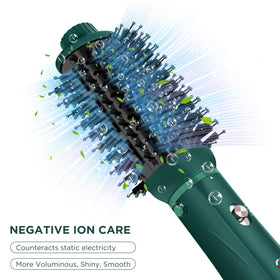 IG INGLAM hair dryer brush negative ions reduce static and frizz.