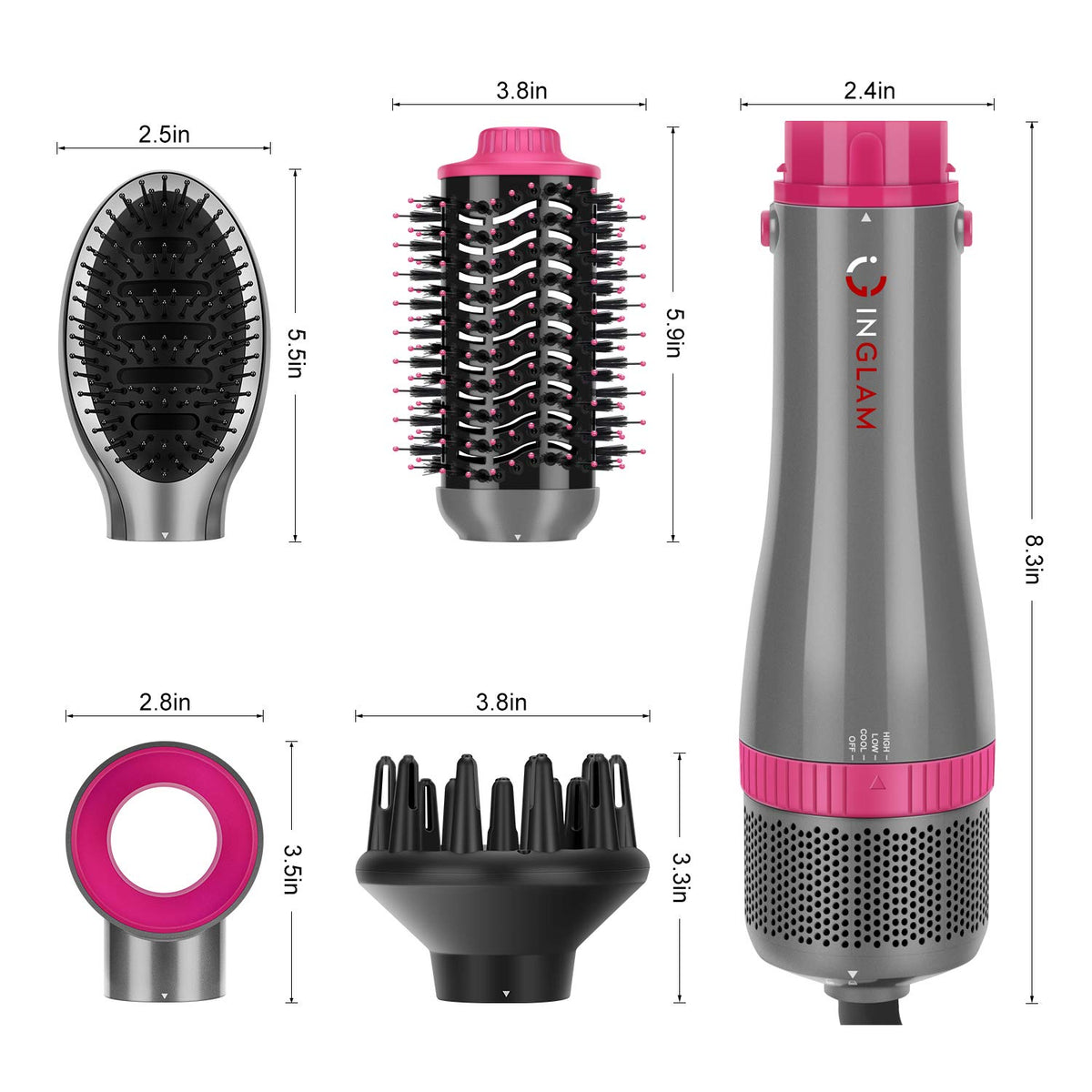 IG INGLAM negative ion technology reduces static and adds shine