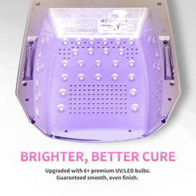 iGel Beauty Hybrid Pro 3.0 XL interior with extra bulbs for even curing.