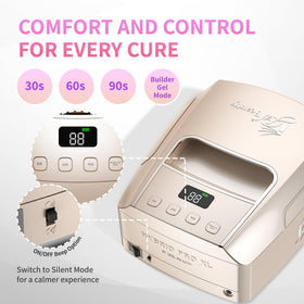 iGel Beauty Hybrid Pro 3.0 XL LCD timer display supports precise curing.
