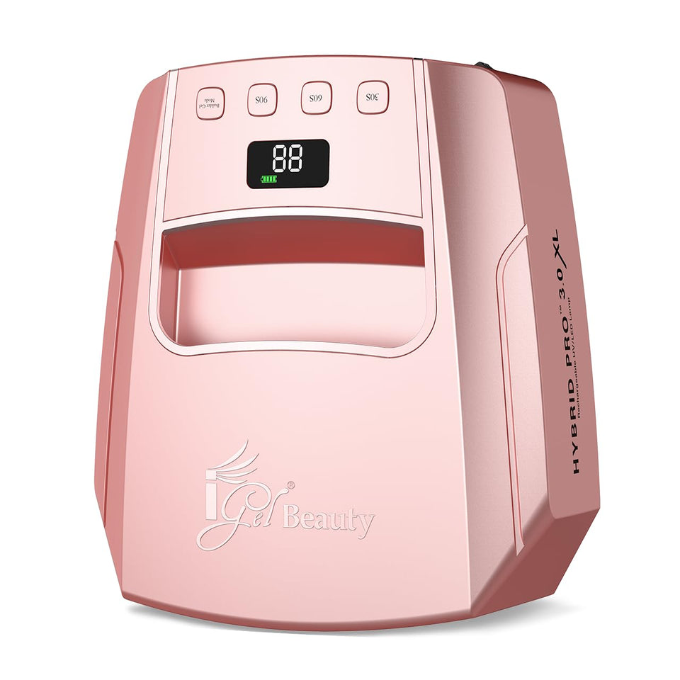 iGel Beauty Hybrid Pro 3.0 XL nail lamp with open interior for full-hand curing