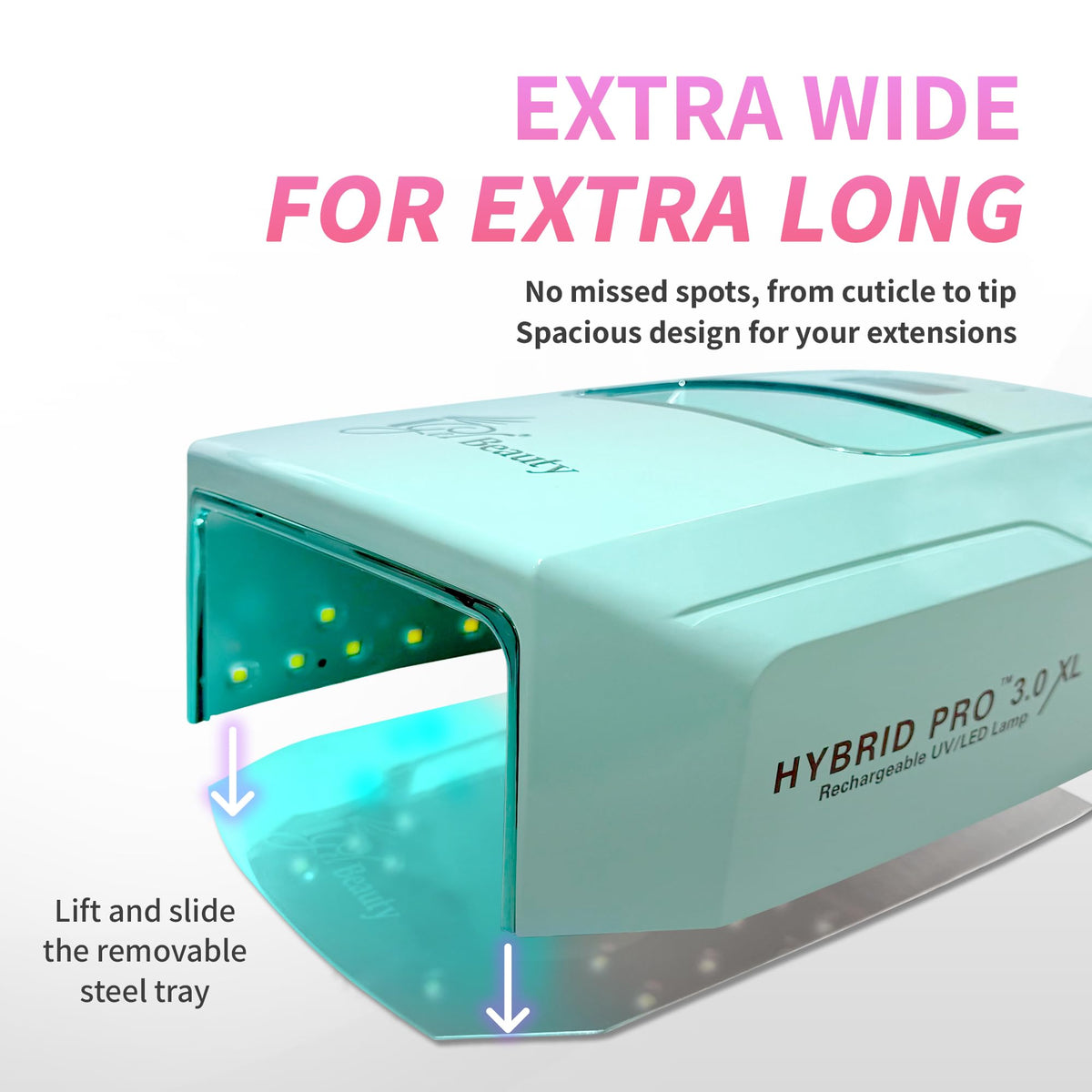 iGel Beauty Hybrid Pro 3.0 XL side view, acetone-resistant exterior for durability