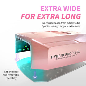 iGel Beauty Hybrid Pro 3.0 XL removable battery enables nonstop service between clients